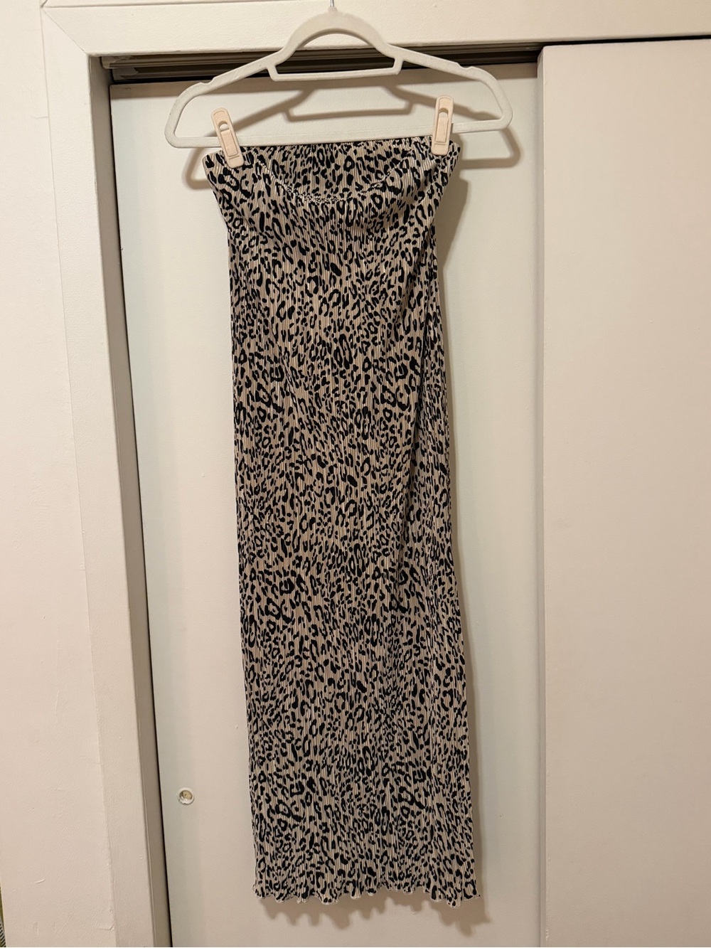 Strapless Leopard Print Dress